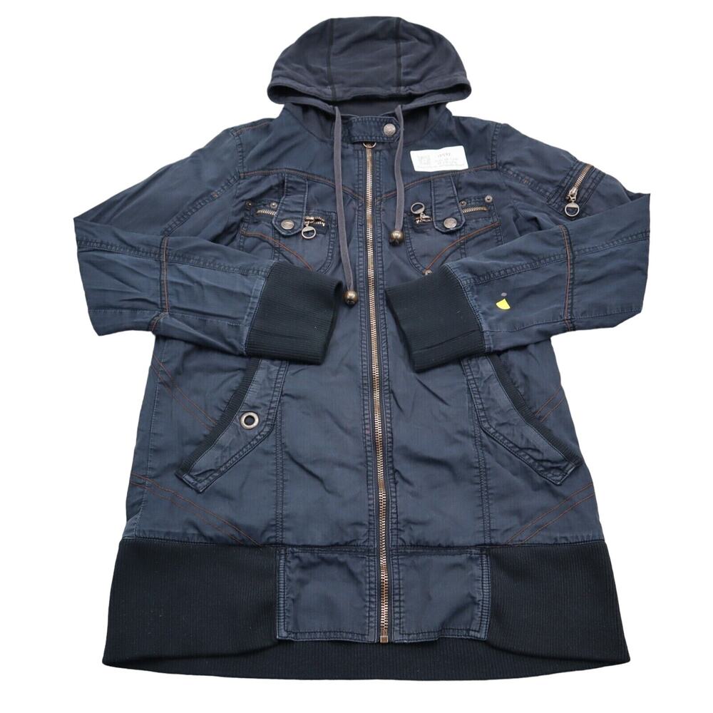 Puli Jels Jacket Womens XS Black Basic House Full Zip Casual Cold Gear Hoodie